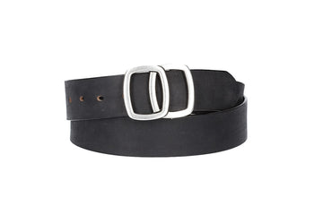 Ledergürtel in Schwarz 40mm mit Schmuckschließe Koppel - leder-accessoires.com