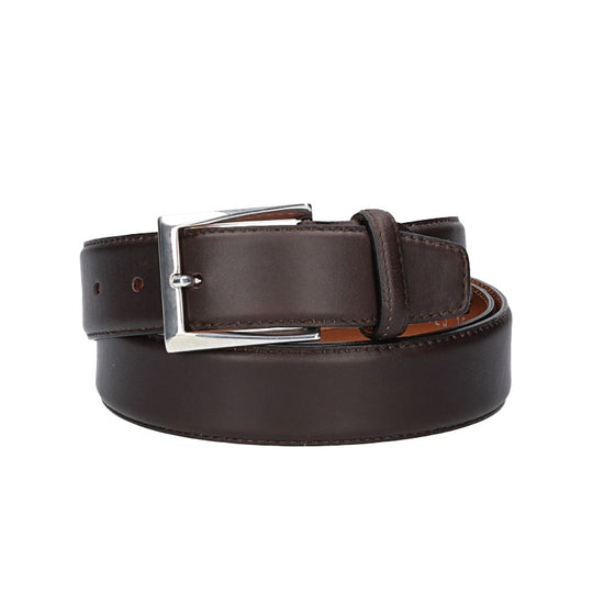 Anzugsgürtel Überlänge Braun 35mm mit glänzender Schließe - leder-accessoires.com