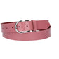 Ledergürtel 30mm in Rosa mit Dornschließe in Silber