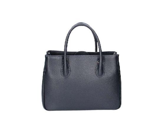 Kurzgrifftasche in Dunkelblau aus Leder - leder-accessoires.com