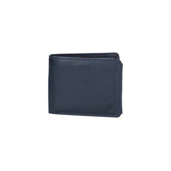 Geldbörse Querformat in Blau aus Leder - leder-accessoires.com