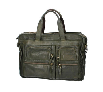 SALE Businesstasche|Messanger Bag in Grün|Oliv mit Reißverschluss und Vortasche
