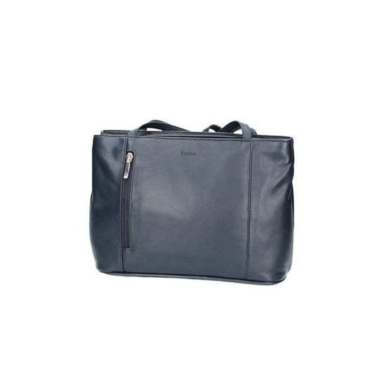 Shopper in Blau|Marine aus Leder