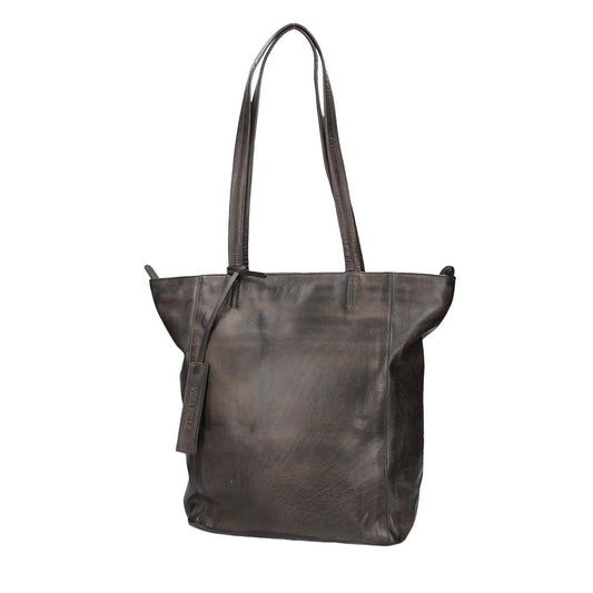 SALE Ledershopper in Schwarz mit Reißverschluss