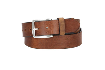 Ledergürtel Light Brown 40mm mit Dornschließe in Silber