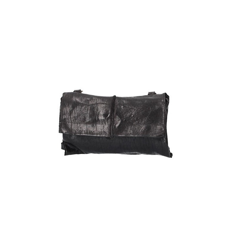 Umhängetasche klein aus Leder in Schwarz