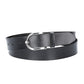 Ledergürtel 30mm in Schwarz mit Dornschließe in Silber