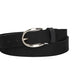 Veloursledergürtel 30mm in Schwarz mit Dornschließe in Lightgold