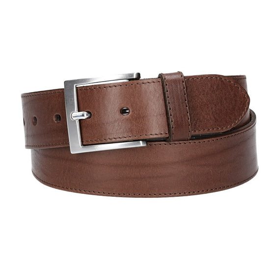 Safegürtel 40mm in Braun mit Reißverschluss und Dornschließe - leder-accessoires.com