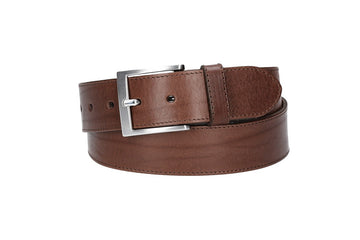 Safegürtel 40mm in Braun mit Reißverschluss und Dornschließe - leder-accessoires.com