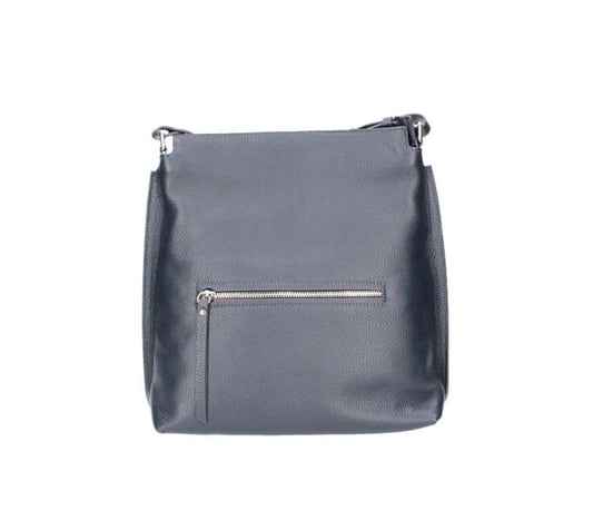 Schultertasche in Blau|Marine aus Leder