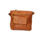 Schultertasche in Gelb mit Vortasche