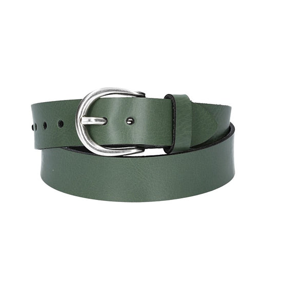 Ledergürtel Kids 25mm in Grün mit Schließe in Silber - leder-accessoires.com