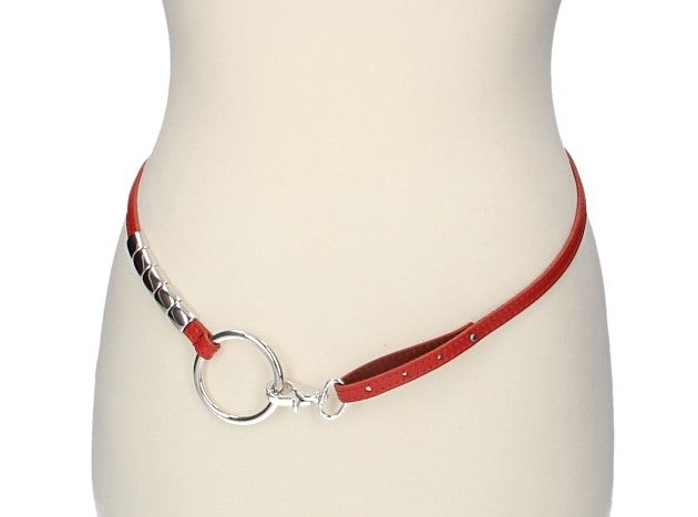 Taillengürtel in Rot 1cm mit Karabiner