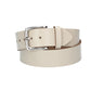 Ledergürtel Kids 30mm in Beige mit Dornschließe in Silber