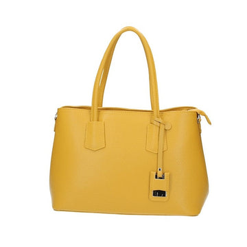 Schultertasche in Gelb|Ocker aus Leder