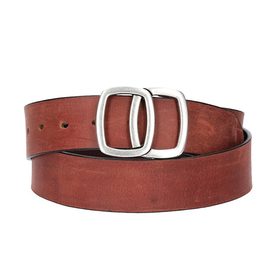 Ledergürtel in Rot 40mm mit Schmuckschließe Koppel - leder-accessoires.com