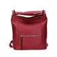 Umhängetasche|Rucksack in Rot aus Leder
