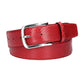 Schlangenledergürtel 40mm Rot mit Schließe in Silber