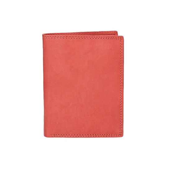 Geldbörse Hochformat in Koralle aus Leder - leder-accessoires.com
