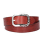Ledergürtel in Rot 40mm mit Schmuck-Vollschließe
