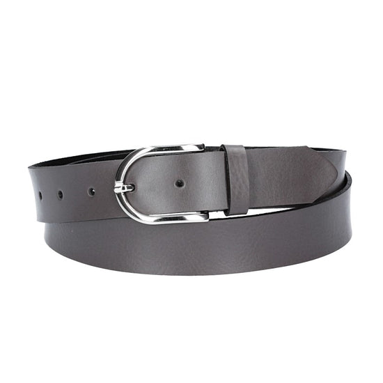 Ledergürtel 30mm in Grau mit Dornschließe in Silber - leder-accessoires.com
