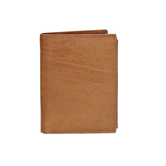 Geldbörse Hochformat mit Riegel in Cognac aus Leder - leder-accessoires.com