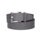 Ledergürtel Überlänge Grau 40mm mit glänzender Schließe in Silber