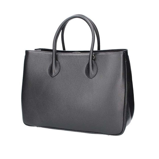 Kurzgrifftasche in Schwarz aus Leder - leder-accessoires.com