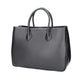 Kurzgrifftasche in Schwarz aus Leder