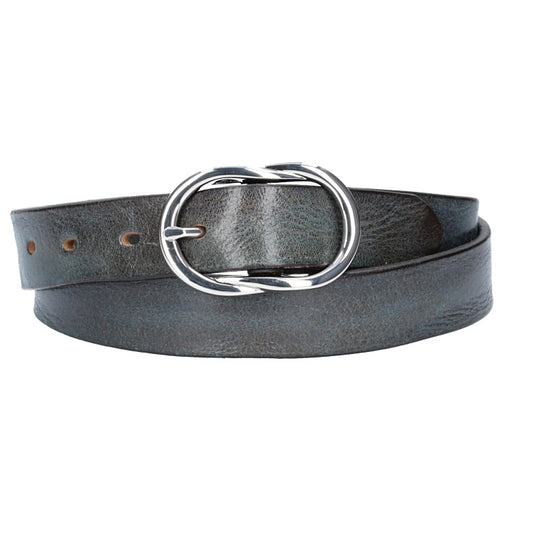 Ledergürtel 30mm in Blau|Marine mit Schmuckschließe - leder-accessoires.com