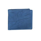 Geldbörse Querformat mit Reißverschluss in Blau|Navy aus Leder