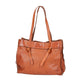 Schultertasche in Cognac aus Leder