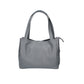 Schultertasche in Grau aus Leder