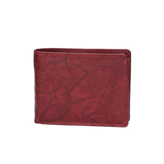 Geldbörse Querformat mit Riegel in Beere|Bordeaux aus Leder - leder-accessoires.com