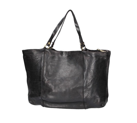 Shopper in Schwarz aus Leder - leder-accessoires.com