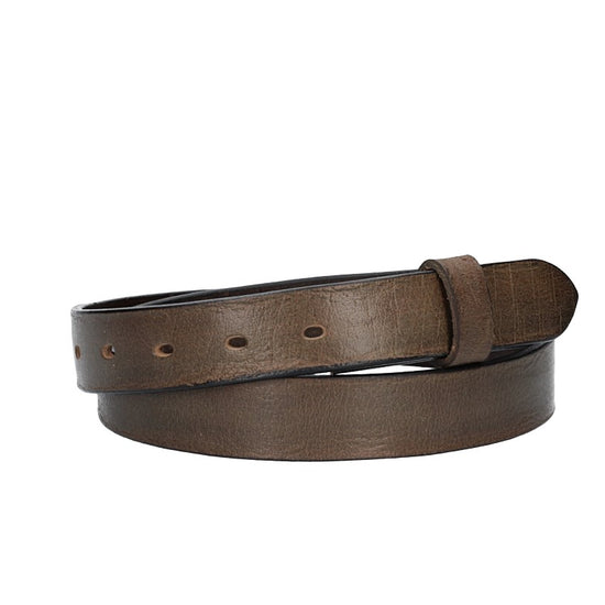 Lederriemen | Gürtelrohling Glanz 30mm in Grau mit Schlaufe und Kapplochteil - leder-accessoires.com