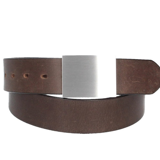 Ledergürtel Braun 40mm mit Koppelschließe - leder-accessoires.com