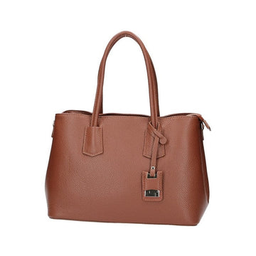 Schultertasche in Braun aus Leder