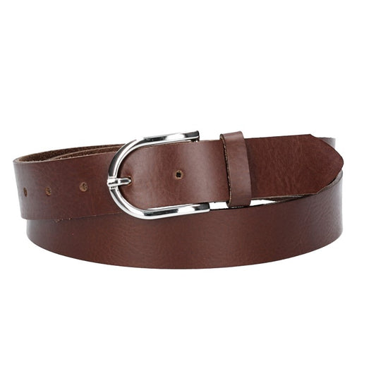 Ledergürtel 30mm in Braun mit Dornschließe in Silber - leder-accessoires.com