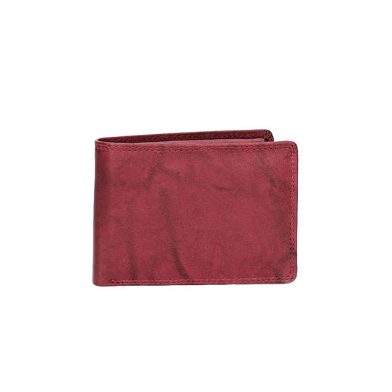 Geldbörse Querformat klein in Beere|Bordeaux aus Leder - leder-accessoires.com