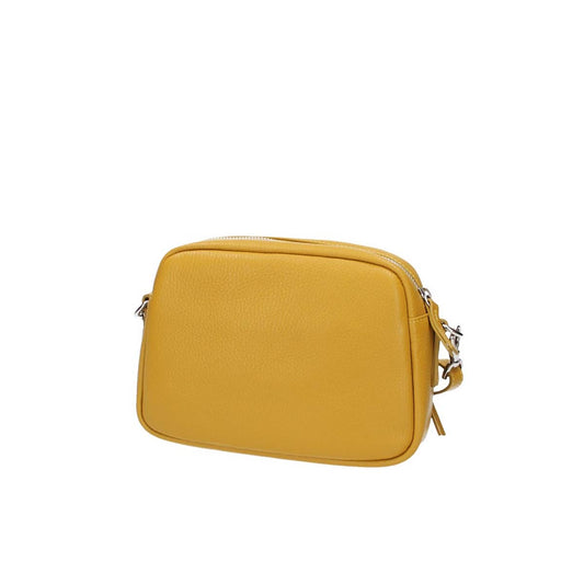 Umhängetasche in Gelb|Ocker aus Leder - leder-accessoires.com