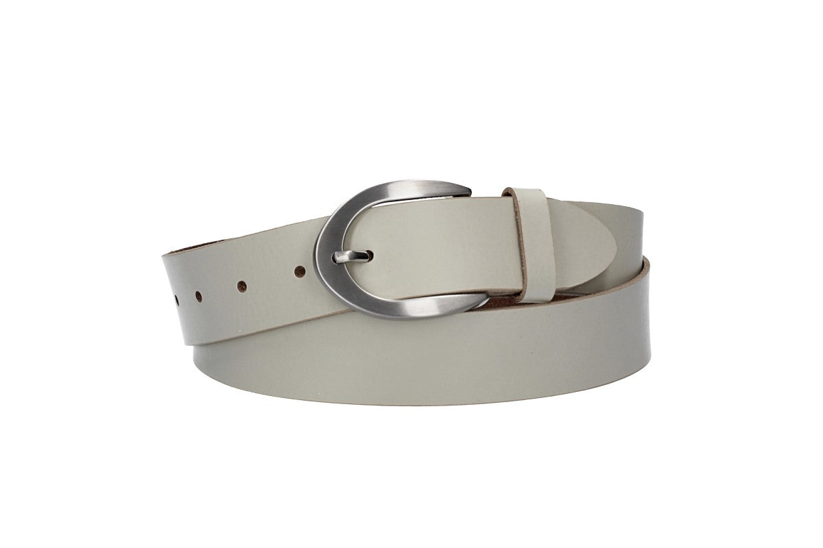 Damengürtel 35mm in Creme|Beige mit Dornschließe in Hufeisenform
