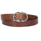 Ledergürtel 30mm in Cognac mit Schmuckschließe