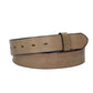 Lederriemen | Gürtelrohling Glanz 35mm in Natur| Beige mit Schlaufe und Kapplochteil