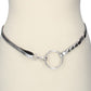 Taillengürtel in Silber 1cm mit Karabiner