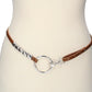 Taillengürtel in Cognac 1cm mit Karabiner