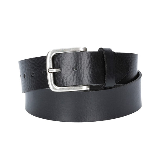 Ledergürtel Kids 30mm in Schwarz mit Dornschließe in Silber - leder-accessoires.com