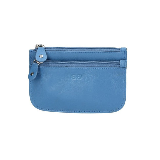 Schlüsselmäppchen in Eisblau aus Leder - leder-accessoires.com