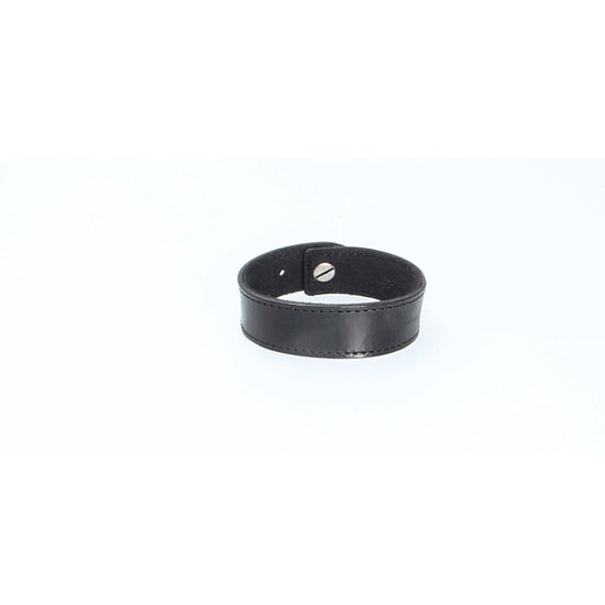 Armband Schwarz mit Naht aus Leder - leder-accessoires.com